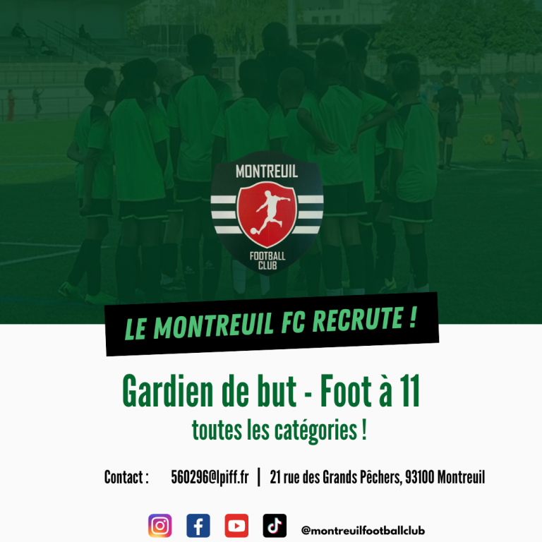 Le Montreuil FC recrute !