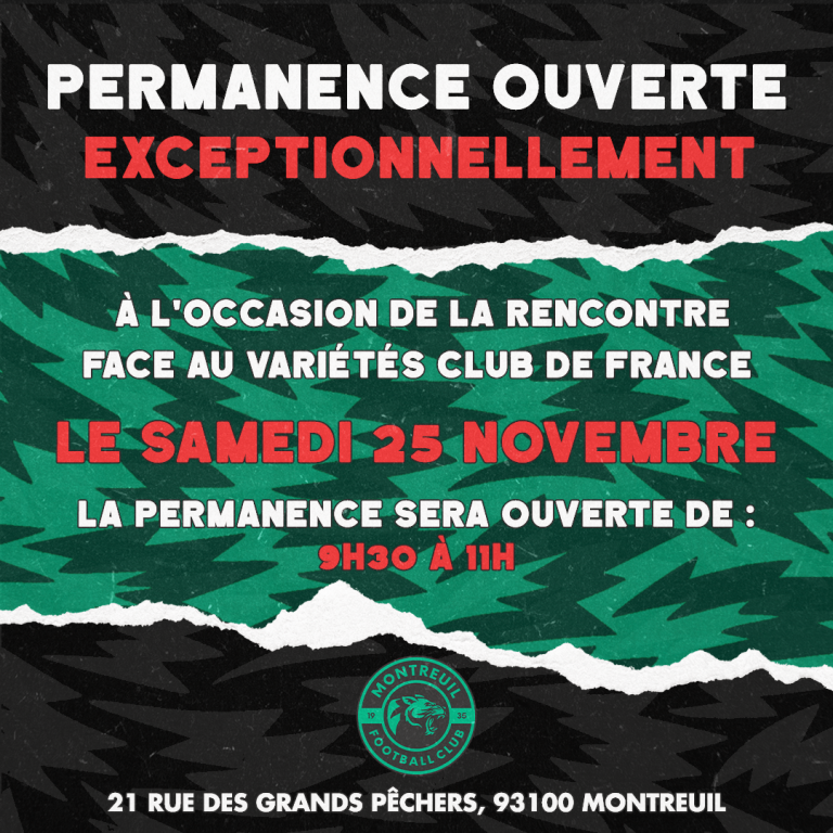 Permanence exceptionnelle