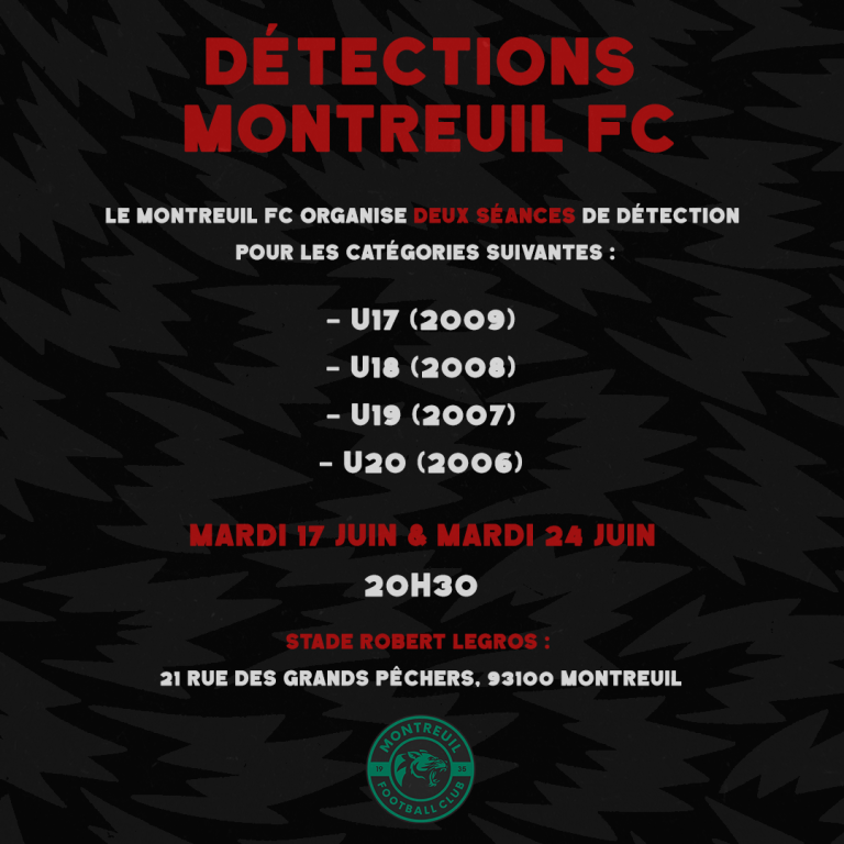 Détections au Montreuil FC !